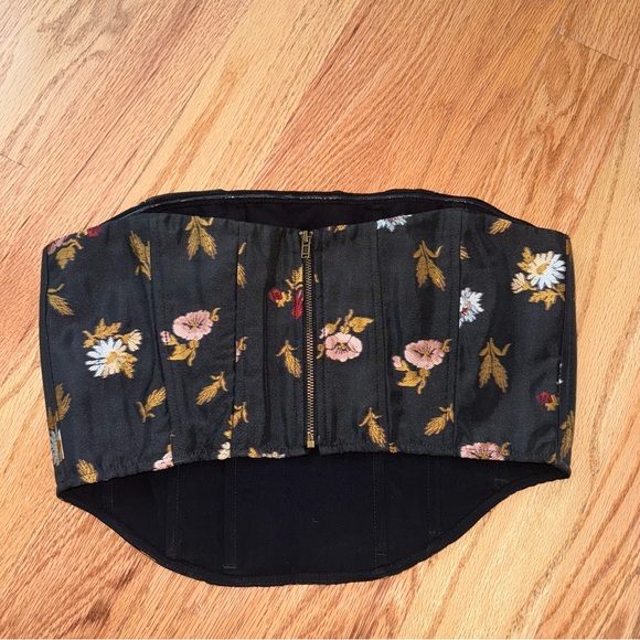 Anthropologie Maeve Embellished Cropped Corset Top - Picture 2 of 6